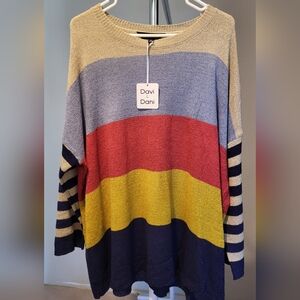 DAVI & DANI Multicolor Striped Sweater